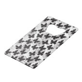 patroon van een vlinder creditkaart flessenopener (Voorkant Gekanteld)