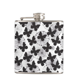 patroon van een vlinder heupfles