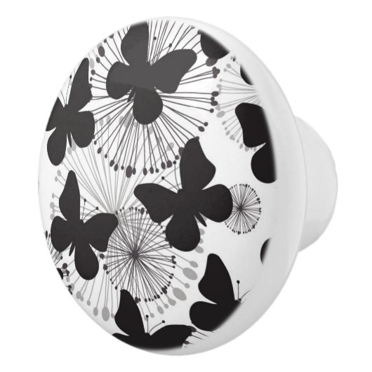 patroon van een vlinder keramische knop (Rechts)