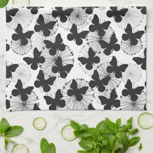 patroon van een vlinder theedoek (Gevouwen)
