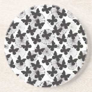 patroon van een vlinder zandsteen onderzetter