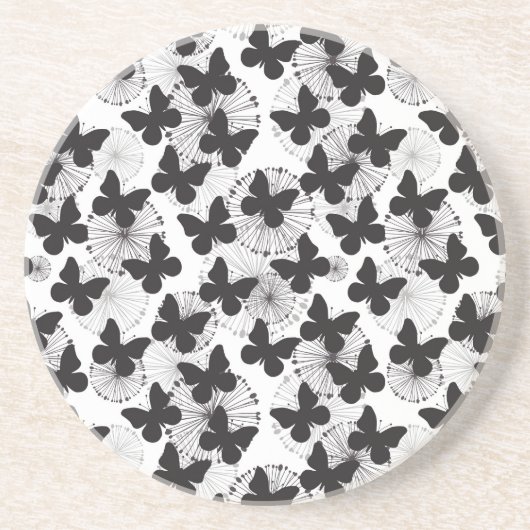 patroon van een vlinder zandsteen onderzetter (Voorkant)