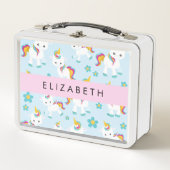 Patroon van eenhoorns, leuke eenhoorns, Jouw naam (Voorkant)