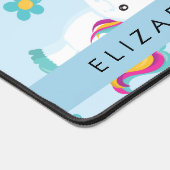 Patroon van eenhoorns, leuke eenhoorns, Jouw naam Bureaumat (Hoek)