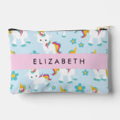 Patroon van eenhoorns, leuke eenhoorns, Jouw naam Etui (Achterkant)