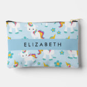 Patroon van eenhoorns, leuke eenhoorns, Jouw naam Etui (Achterkant)