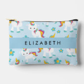 Patroon van eenhoorns, leuke eenhoorns, Jouw naam Etui (Voorkant)