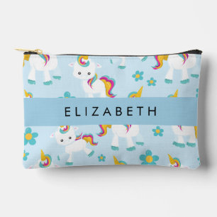 Patroon van eenhoorns, leuke eenhoorns, Jouw naam Etui