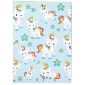 Patroon van eenhoorns, leuke eenhoorns, Jouw naam Klembord (Achterkant)