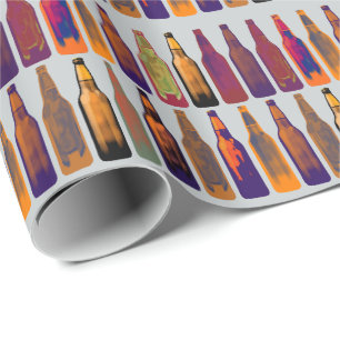 patroon van flessen ( bier ) cadeaupapier
