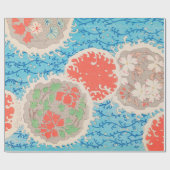  patroon van Floral Print Japans Retro Cadeaupapier (Vlak)