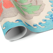  patroon van Floral Print Japans Retro Cadeaupapier (Rol Hoek)
