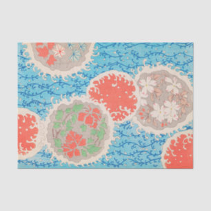 patroon van Floral Print Japans Retro Tissuepapier