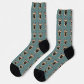Patroon van Franse Bulldog Sokken (Links)