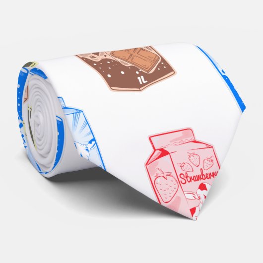 patroon van gearomatiseerde melk stropdas (Opgerold)