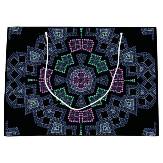 patroon van geborduurde kralen groot cadeauzakje (Voorkant)