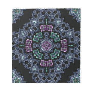 patroon van geborduurde kralen notitieblok