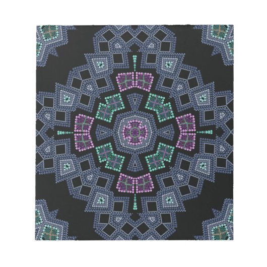 patroon van geborduurde kralen notitieblok (Voorkant)