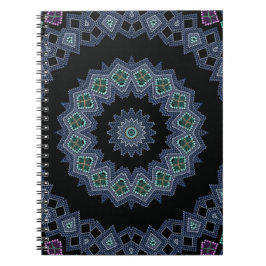 patroon van geborduurde kralen notitieboek