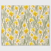 Patroon van gele narcissen Verpakking Papier (Vlak)
