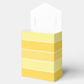 Patroon van gele strepen en initialen bruiloft bedankdoosjes (Geopend)