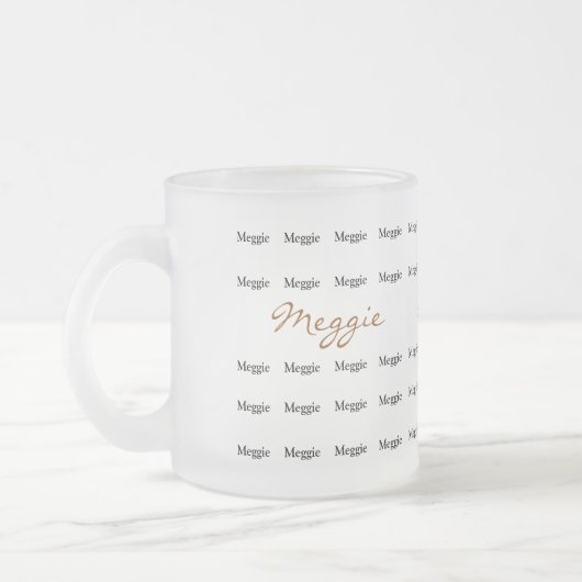 patroon van gepersonaliseerde namen matglas koffiemok (Links)