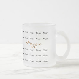 patroon van gepersonaliseerde namen matglas koffiemok