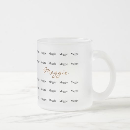 patroon van gepersonaliseerde namen matglas koffiemok (Rechts)