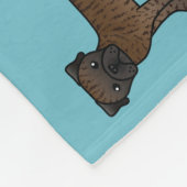 Patroon van gestreepte Bullmastiff honden Fleece Deken (Hoek)