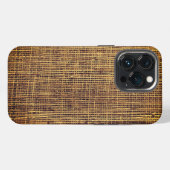 Patroon van gevlochten bamboe iPhone hoesje (Achterkant horizontaal)