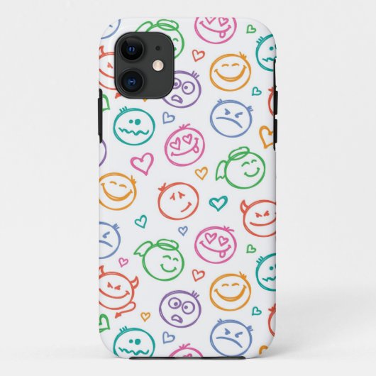 patroon van glimlachen Case-Mate iPhone case (Achterkant)