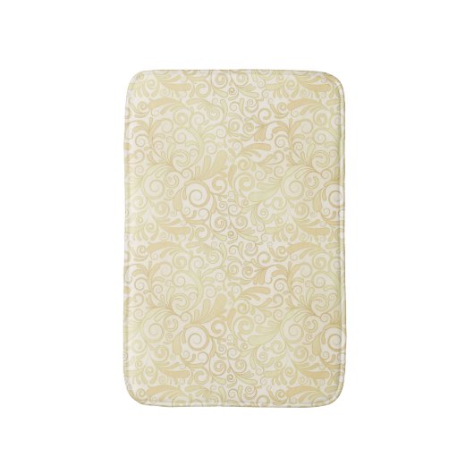 patroon van goudflorale bladeren badmat (Voorkant Verticaal)