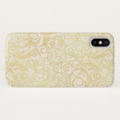 patroon van goudflorale bladeren Case-Mate iPhone case (Achterkant (horizontaal))