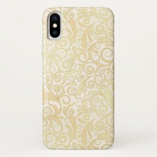 patroon van goudflorale bladeren iPhone x hoesje
