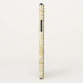 patroon van goudflorale bladeren Case-Mate iPhone case (Achterkant / rechts)