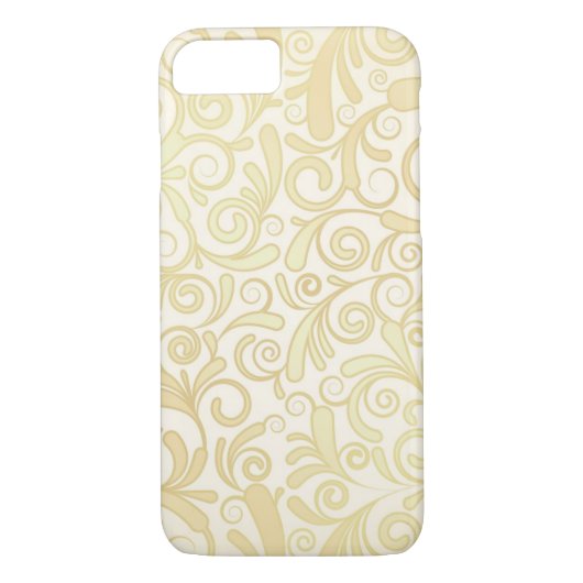 patroon van goudflorale bladeren Case-Mate iPhone case (Achterkant)
