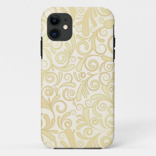patroon van goudflorale bladeren iPhone 11 hoesje