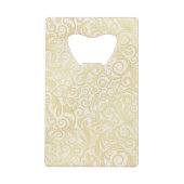 patroon van goudflorale bladeren creditkaart flessenopener (Achterkant)