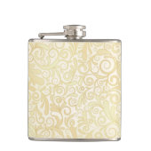 patroon van goudflorale bladeren heupfles (Voorkant)