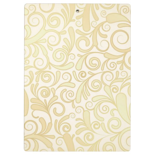 patroon van goudflorale bladeren klembord (Achterkant)