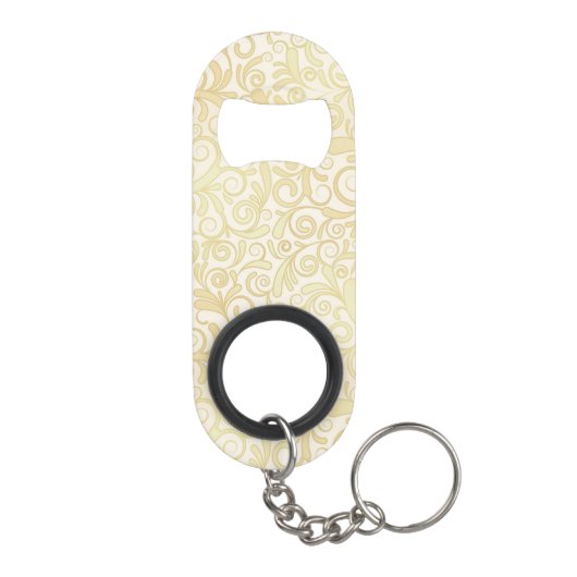patroon van goudflorale bladeren mini flessenopener (Achterkant)
