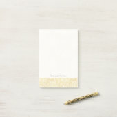 patroon van goudflorale bladeren post-it® notes (Op bureau)