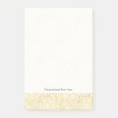 patroon van goudflorale bladeren post-it® notes (Voorkant)