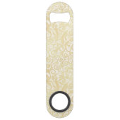 patroon van goudflorale bladeren speed flessenopener (Achterkant)