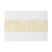 patroon van goudflorale bladeren uitnodigingen wikkel (Achterkant Voorbeeld)