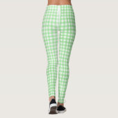 patroon van groene en witte gingham leggings (Achterkant)