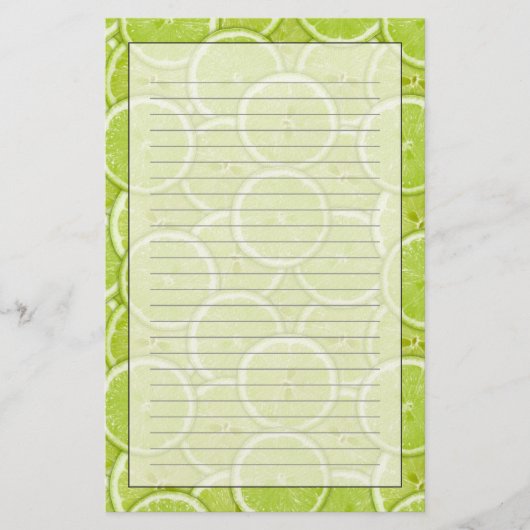 patroon van groene Limoen Briefpapier (Voorkant)