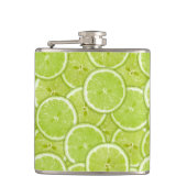 patroon van groene Limoen Heupfles (Voorkant)