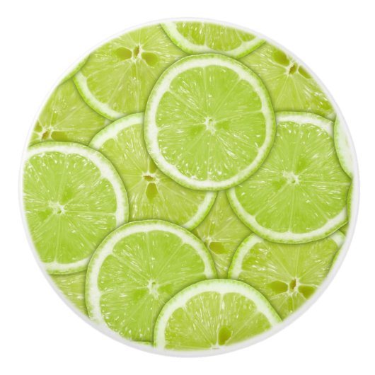 patroon van groene Limoen Keramische Knop (Voorkant)