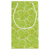 patroon van groene Limoen Klein Cadeauzakje (Achterkant)